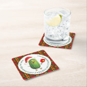 Benutzerdefinierte Text-Kundgebung von Santa Pickl Rechteckiger Pappuntersetzer (Vor Ort)