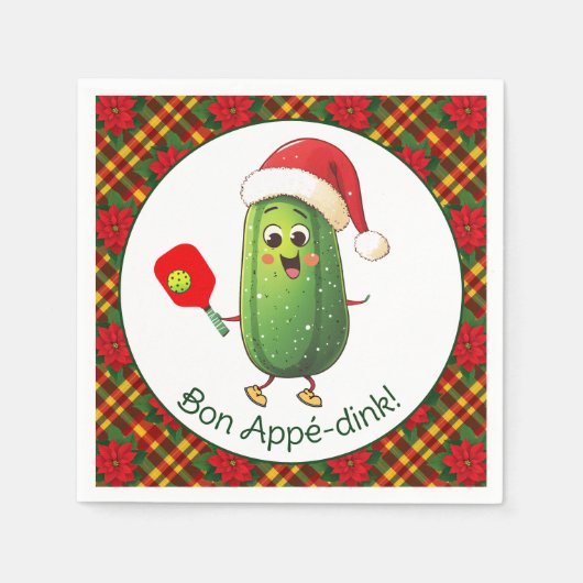 Benutzerdefinierte Text-Kundgebung von Santa Pickl Serviette (Vorderseite)