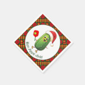 Benutzerdefinierte Text-Kundgebung von Santa Pickl Serviette (Ecke)