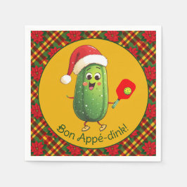 Benutzerdefinierte Text-Kundgebung von Santa Pickl Serviette