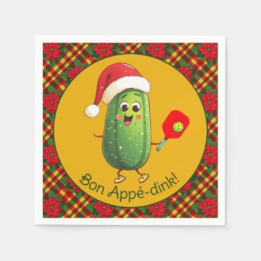 Benutzerdefinierte Text-Kundgebung von Santa Pickl Serviette (Vorderseite)