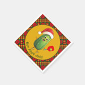 Benutzerdefinierte Text-Kundgebung von Santa Pickl Serviette (Ecke)