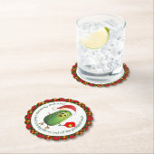 Benutzerdefinierte Text-Kundgebung von Santa Pickl Untersetzer (Vor Ort)