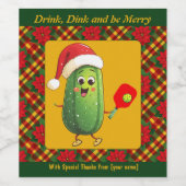 Benutzerdefinierte Text-Kundgebung von Santa Pickl Weinetikett (Einzelnes Label)