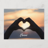 Benutzerdefinierte Text-Liebe Hands Herzform Twili Postkarte (Vorderseite)