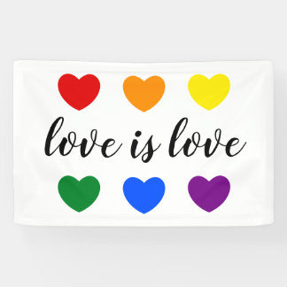 Benutzerdefinierte Text-Liebe ist Liebe LGBT-Rainb Banner