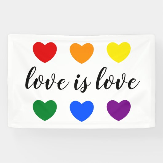 Benutzerdefinierte Text-Liebe ist Liebe LGBT-Rainb Banner (Horizontal)