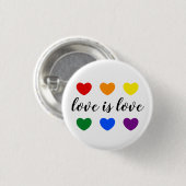 Benutzerdefinierte Text-Liebe ist Liebe LGBT-Rainb Button (Vorne & Hinten)