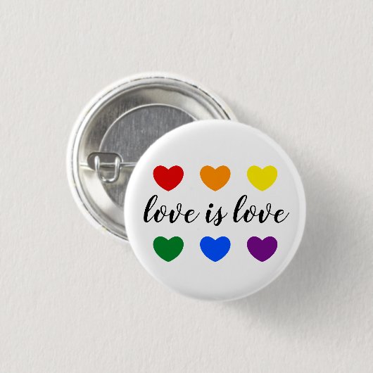 Benutzerdefinierte Text-Liebe ist Liebe LGBT-Rainb Button (Vorne & Hinten)