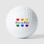 Benutzerdefinierte Text-Liebe ist Liebe LGBT-Rainb Golfball (Vorderseite)