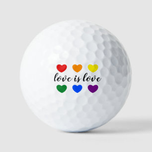 Benutzerdefinierte Text-Liebe ist Liebe LGBT-Rainb Golfball