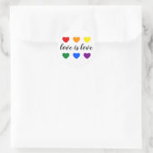 Benutzerdefinierte Text-Liebe ist Liebe LGBT-Rainb Runder Aufkleber (Tasche)