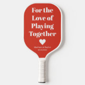 Benutzerdefinierte Text-LIEBE Pickleball Schläger (Rückseite)