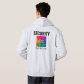 Benutzerdefinierte Text-Logo-Doppelseiten-Sicherhe Hoodie (Schwarz voll)