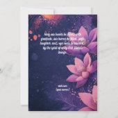 Benutzerdefinierte Text Lotus Light Scroll Karte (Rückseite)