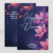 Benutzerdefinierte Text Lotus Light Scroll Karte (Vorne/Hinten)