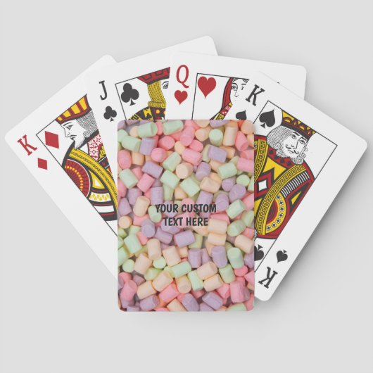 Benutzerdefinierte Text-Marshmallows Spielkarten (Rückseite)
