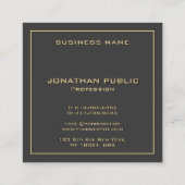 Benutzerdefinierte Text Monogram Template EleganGo Quadratische Visitenkarte (Rückseite)