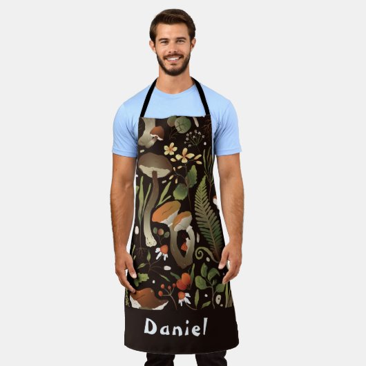 Benutzerdefinierte Text-Mushroom-Lover-Schürze Schürze (Getragen)