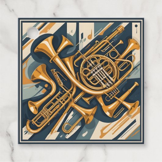 Benutzerdefinierte Text-Musikinstrumente Geschenkanhänger (Vorderseite)