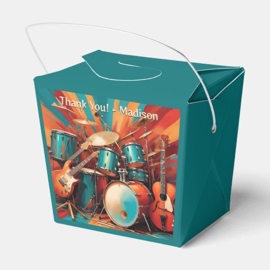 Benutzerdefinierte Text-Musikinstrumente Geschenkschachtel (Rückseite)