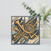 Benutzerdefinierte Text-Musikinstrumente Karte (Stehend Vorderseite)