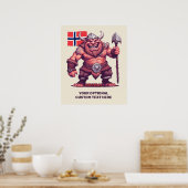 Benutzerdefinierte Text-Norwegische Trolle Poster (Küche)