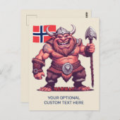 Benutzerdefinierte Text-Norwegische Trolle Postkarte (Vorne/Hinten)