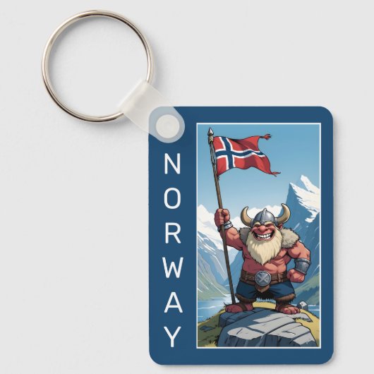 Benutzerdefinierte Text-Norwegische Trolle Schlüsselanhänger (Vorderseite)