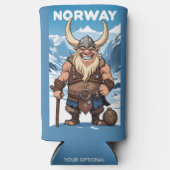 Benutzerdefinierte Text-Norwegische Trolle Selters Dosenkühler (Vorderseite)