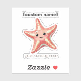 Benutzerdefinierte Text- oder Name-Star-Aufkleber Aufkleber