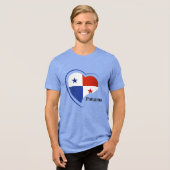 Benutzerdefinierte Text-Panama-Liebe Tri-Blend Shirt (Vorderseite voll)