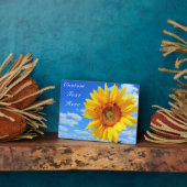 Benutzerdefinierte Text Plaque Sonnenblumen und Bi Fotoplatte (Seite)