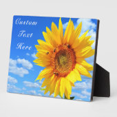 Benutzerdefinierte Text Plaque Sonnenblumen und Bi Fotoplatte (Seite)