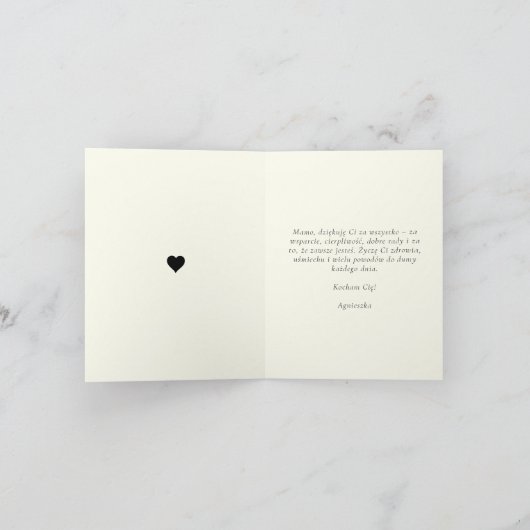 Benutzerdefinierte Text-Polnische Mumarkarte - MAM Einladung (Innenseite)
