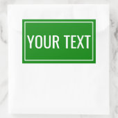 Benutzerdefinierte Text-Rectangle-Stickers für Off Rechteckiger Aufkleber (Tasche)