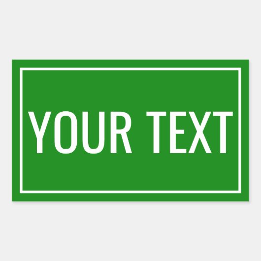 Benutzerdefinierte Text-Rectangle-Stickers für Off Rechteckiger Aufkleber (Vorderseite)