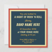 Benutzerdefinierte Text Rock Music-Einladungen (Rückseite)