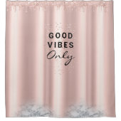 Benutzerdefinierte Text Rosa Glitzer Tropfen Elega Duschvorhang (Vorderseite)