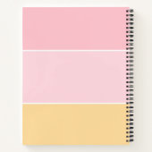 Benutzerdefinierte Text rosa Vanilla Gelb Streifen Notizblock (Rückseite)