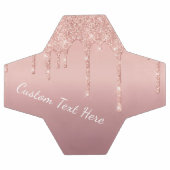 Benutzerdefinierte Text-Rose Gold Blush Glitzer Fu Fußball (Flach)