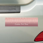 Benutzerdefinierte Text-Rose Gold Blush Glitzer Sp Autoaufkleber (Auf Auto)
