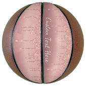 Benutzerdefinierte Text-Rose Gold Blush Glitzer Sp Basketball (Vertikal)