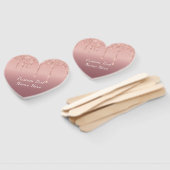 Benutzerdefinierte Text-Rose Gold Blush Glitzer Sp Fächer (Non-assembled)