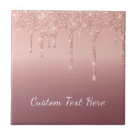 Benutzerdefinierte Text-Rose Gold Blush Glitzer Sp