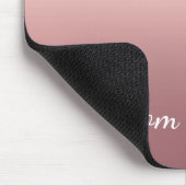 Benutzerdefinierte Text-Rose Gold Blush Glitzer Sp Mousepad (Ecke)