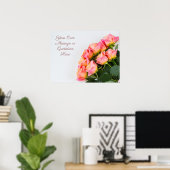 Benutzerdefinierte Text-Rose Poster (Heimbüro)