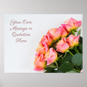 Benutzerdefinierte Text-Rose Poster
