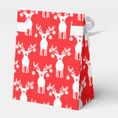 Benutzerdefinierte Text-rote Pickleball-Reindeers  Geschenkschachtel (Rückseite)