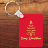 Benutzerdefinierte Text rückwärts Luxus Goldbaum r Schlüsselanhänger (Vorderseite)